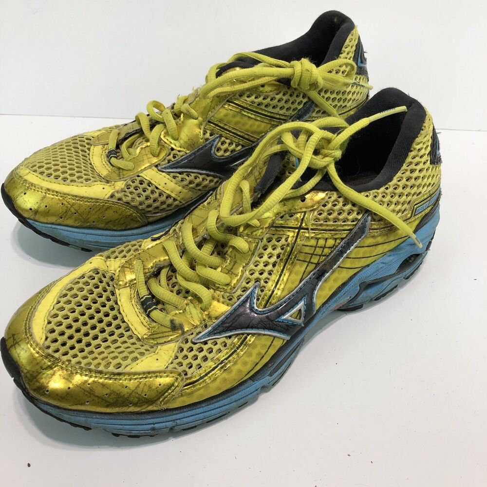 MIZUNO WAVE RIDER 15 Yellow/Blue Running Walking Shoes  Women's Sz US 9.5 SH8